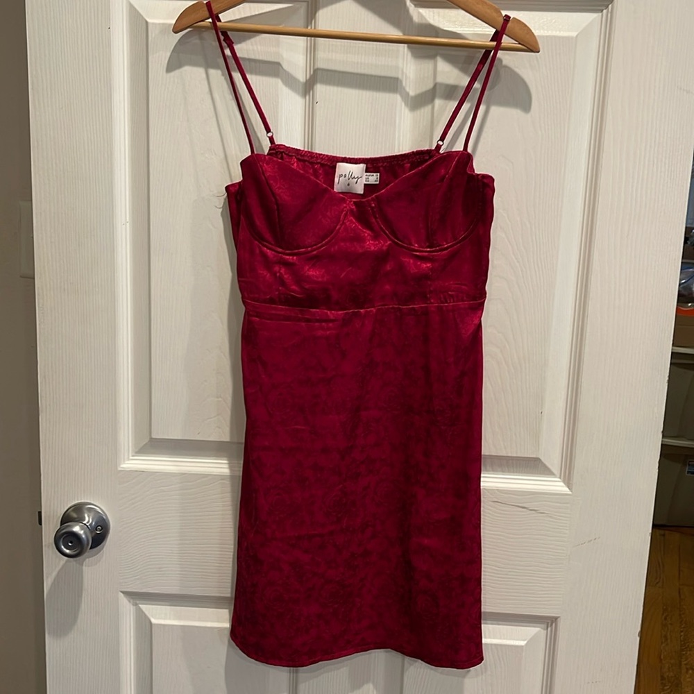 Deep Rose Red Slip Dress 🥀